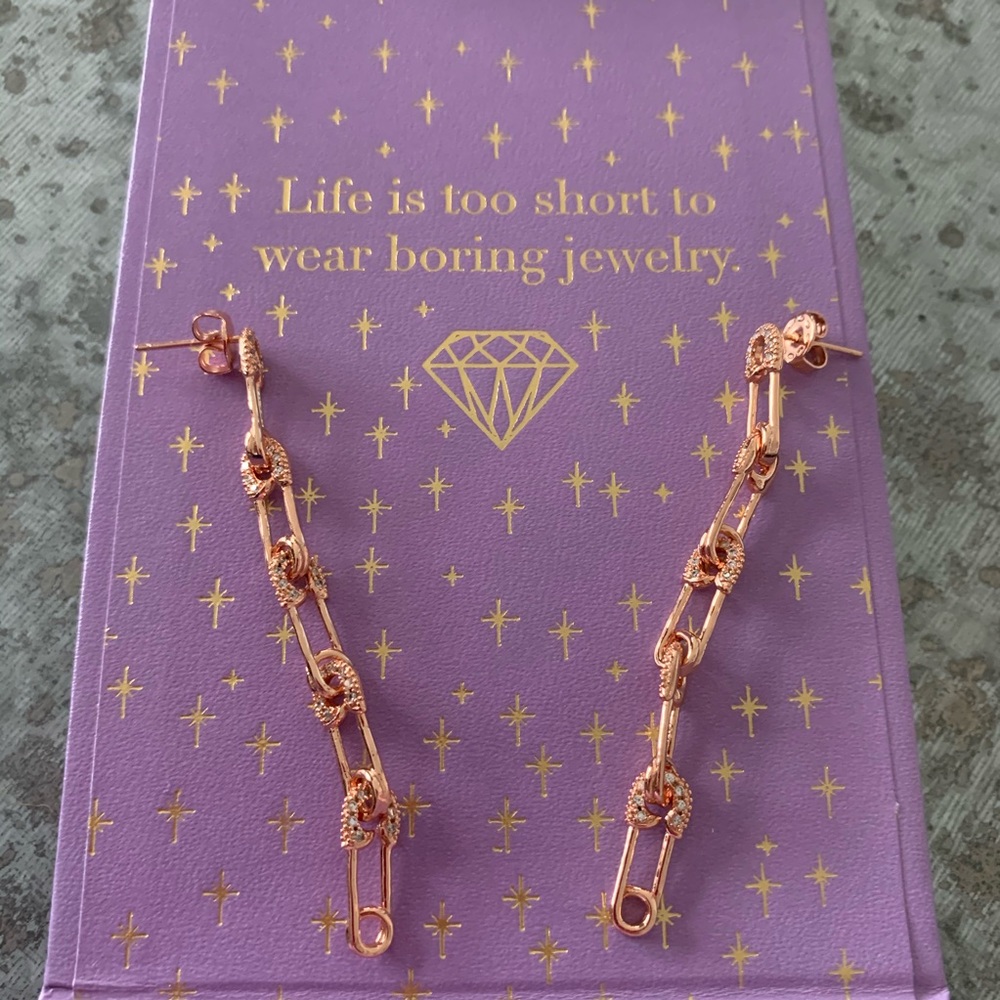 Rose Gold Drop earrings - Melinda Maria - NWT ✨ - Picture 6 of 8